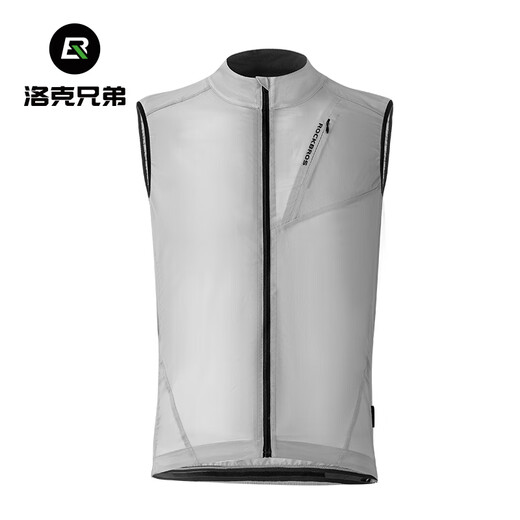 Rock Brothers Cycling Vest Men's and Women's Windproof Vest Breathable Mountain Road Bike Sleeveless Top Cycling Clothing Gray 3XL