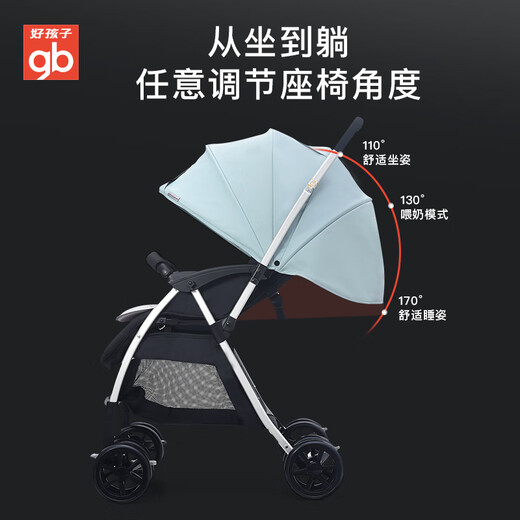 
[90% new] GB Good Kid Stroller Lightweight Foldable Sit and Lying Two-way Push Hummingbird Series Stroller Blue Gray C826-S407BG