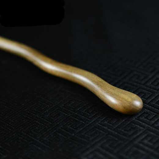 Meng Junchen golden nanmu hairpin simple retro style cheongsam Hanfu accessories updo women's hairpin engraved wooden hairpin gift