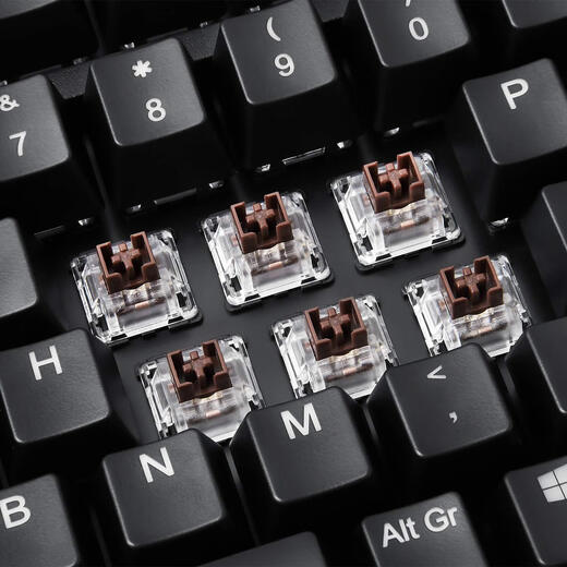 Perixx Periboard-522 mechanische Tastatur, integrierter großer Trackball, USB-kabelgebundene Gaming-Bürotastatur, 55-mm-Rad-Festpunktbedienung