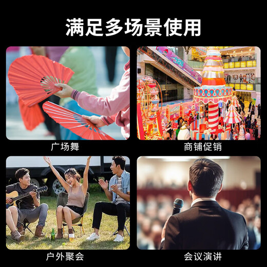 Edifier (EDIFIER) PP208 Wireless Bluetooth Trolley Speaker Outdoor Square Dance Speaker Karaoke Heavy Bass Portable Mobile Multimedia Bluetooth Speaker High Power Amplifier with Wireless Microphone Black