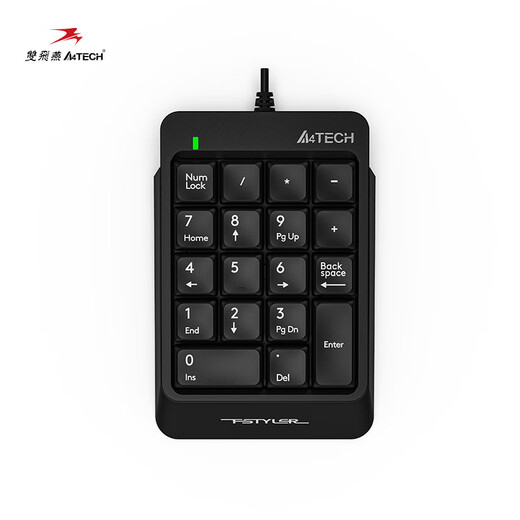 Shuangfeiyan (A4TECH) FK13P Fei Times wired keyboard notebook external numeric keypad wired financial accounting cashier counter securities USB interface black
