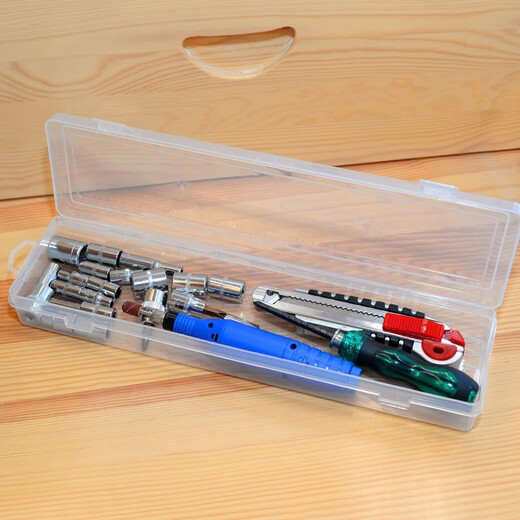 MYTEC 14-inch long transparent parts box, component box, extended tool box, PP transparent box, tool storage box