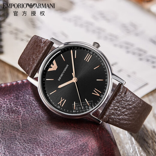 
Emporio Armani watch men's simple and fashionable European and American men's watch business casual quartz watch 520 gift for boyfriend AR11153