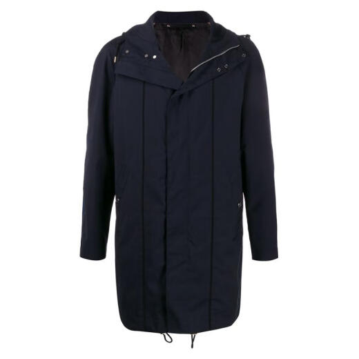 PAULSMITH men's side stripe detail parka blue IT/FR46