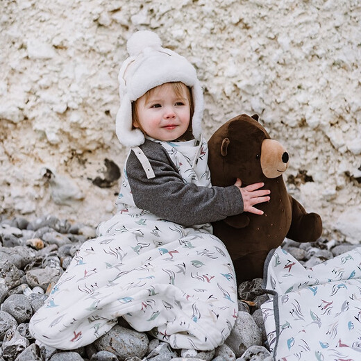 Nest Designs Baby Sleeping Bag Autumn and Winter Baby Warm Anti-Kick Quilt 1 Midnight Snow Owl - Thick Quilt (Recommended 13-16)