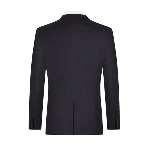 Qipai Contains Wool Qipai Easy-to-Wear Suit Suit Men's Business Gentleman Herringbone Pattern Suit Two-piece Navy Blue 52 B