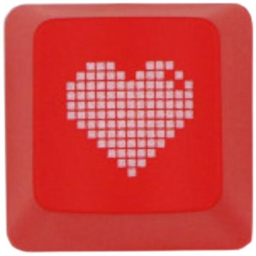 Topka red black love pixel heart single ESC mechanical keyboard keycap enter key backspace key translucent OEM height red love backspace key official standard none