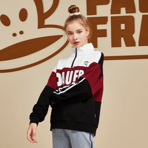 PaulFrank/Big Mouth Monkey Autumn Sweater Women's Loose Korean Thin Street Fashion BF Lazy Wind Stand Collar Pure Cotton PFCTT203022W Mixed Color S