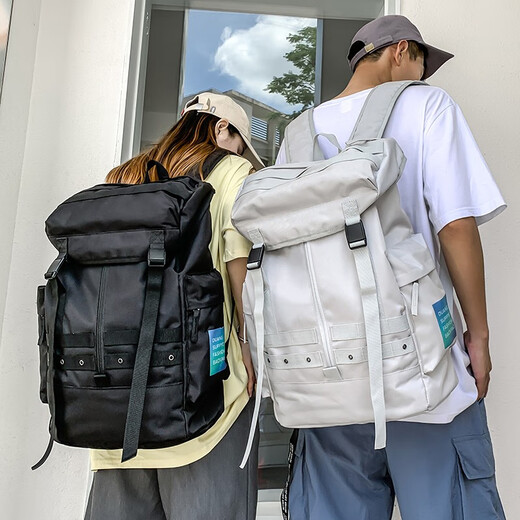 Weinarden backpack men's trendy brand men's large-capacity travel bag sports computer backpack junior high school high school college student bag gray