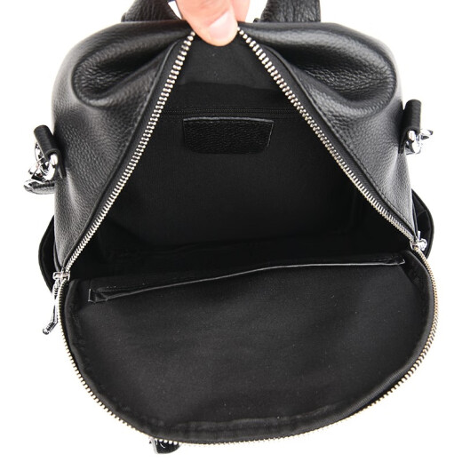 Xibai Lai genuine leather backpack women's new fashion casual women's backpack versatile large capacity women's travel backpack female 109-17 black