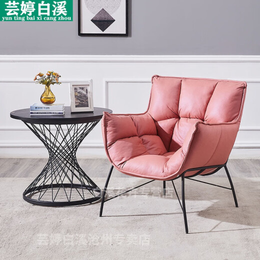 Snail chair lazy sofa snail chair Nordic leisure light luxury bedroom sofa living room single Nordic light luxury simple lazy leisure chair Internet celebrity creative sofa small apartment bedroom living room Tiger 7159 black paint board countertop 60*height 60