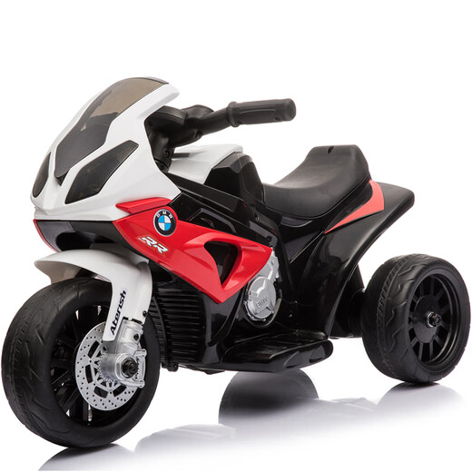 BeRica children's electric car, three-wheeled motorcycle, BMW authorized toy car for boys and girls, can sit on a person, baby gift