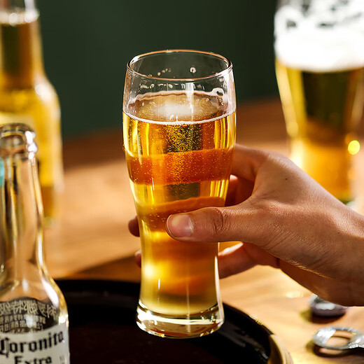 TOYO-SASAKI GLASS brand official flag Japanese imported Toyo Sasaki tempered glass Japanese simple transparent water cup beer cup thin ice strengthened beer cup 395ml