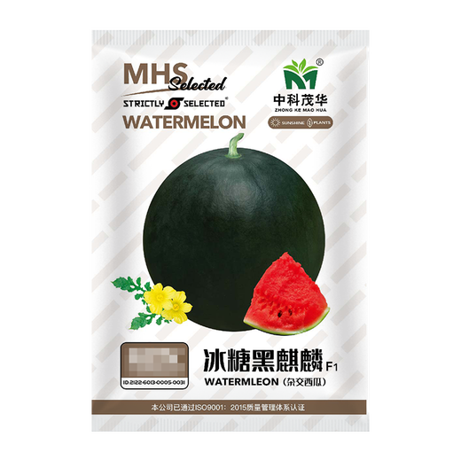 Zhongke Maohua melon and fruit seeds 16 degrees rock sugar unicorn watermelon seeds 8424 Hainan unicorn melon melts in the mouth thin skin Jingxin rock sugar black unicorn seeds 5g