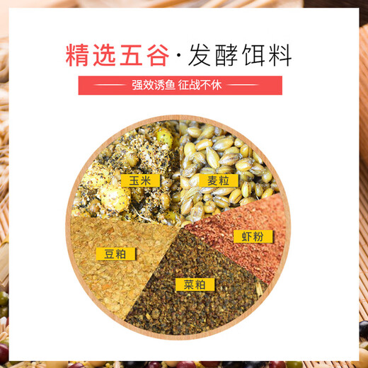 Baiyu fermented nest material, wild fishing crucian carp and carp bait, wine, rice and miscellaneous grains, fishing nest material, bottom nest corn, fish food, cereal, crucian carp fermented bottom nest (5Jin Jin equals 0.5kg) barreled