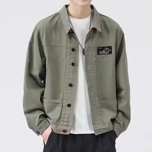 凡客诚品（VANCL）【雷军推荐】外套男款春秋季2024新款衬衫翻领秋装男士工装夹克初秋褂子上衣服 【升级版】K12806卡其 2XL 【建议140-160斤】