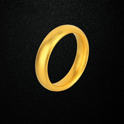 Gold Jewelry Wang Jewelry Gold Ring Pure Gold 999 Ancient Method Smooth Ring Men's and Women's Gold Custom Model 1-10 Days Shipping Customized 40g