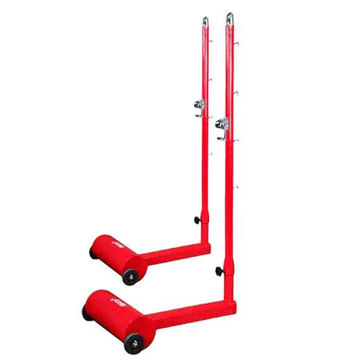 Double Happiness (DHS) Badminton Net Frame DHQJ3011 Mobile Classic Model with Wheels for Easy Movement One Pair of Two 3011 Badminton Net Frame (Network Not Included)