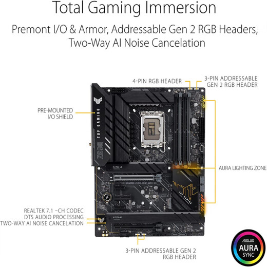 华硕 TUF Gaming Z690-Plus WiFi D4 LGA1700 ATX 游戏主板