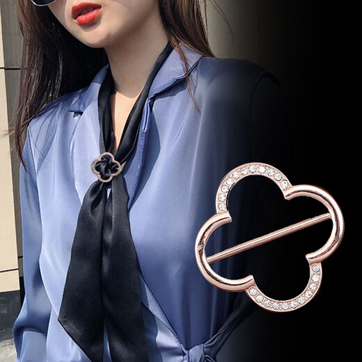 Crystal silk scarf buckle five-piece set, high-end practical pin decorative ring buckle, anti-exposure birthday gift for girl to give to girlfriend