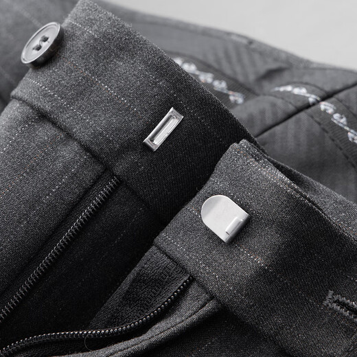 Fat man suit suit for men plus size men's fat man suit plus fat plus size groom wedding dress pinstripe business suit gray 3XL (180-200Jin Jin equals 0.5 kg)