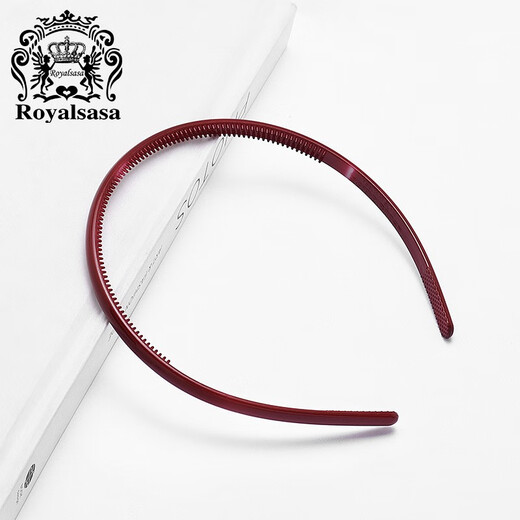Royal sasa royal sasa ultra-fine solid color hairband with toothed hair accessories Korean headband face wash broken hair clip simple versatile headwear red RE