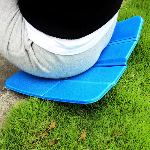 JAJALIN outdoor moisture-proof mat portable small cushion foldable picnic mat mountaineering mat outdoor waterproof foam floor mat blue