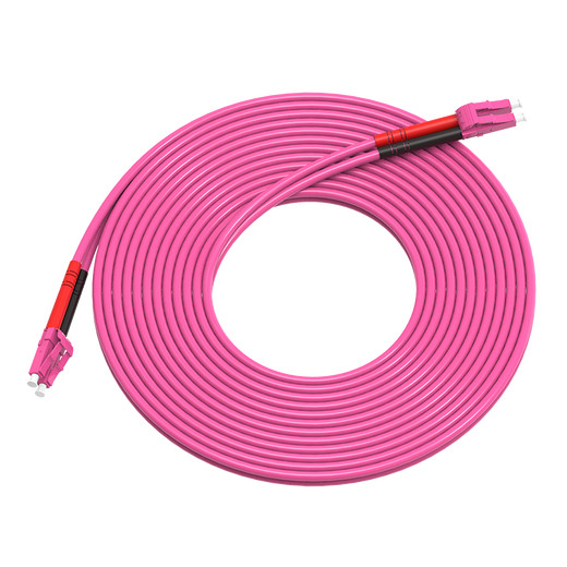 诺可信（Nokoxin）万兆多模光纤跳线lc-lc  OM4双芯尾纤100G速率阻燃低烟无卤LSZH抗弯曲跳纤光纤线 万兆多模双芯跳线 LC-LC（OM4） 1米