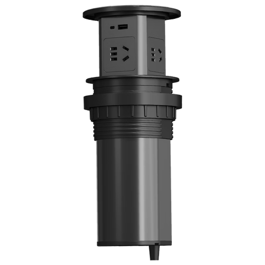 International electrician press smart lift socket hotel bar USB + wireless charging telescopic four-sided power desk hidden embedded five-hole socket four-position five-hole white