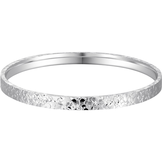 Laomiao silver bracelet pure silver three-sided crushed ice bracelet birthday holiday gift for girlfriend and wife three-sided crushed ice 58# about 20 1g