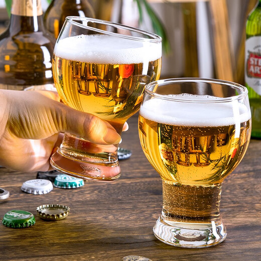 Ocean original imported beer mug, glass water cup, creative wine glass, large-capacity household glass short cup, 475ml, six-pack