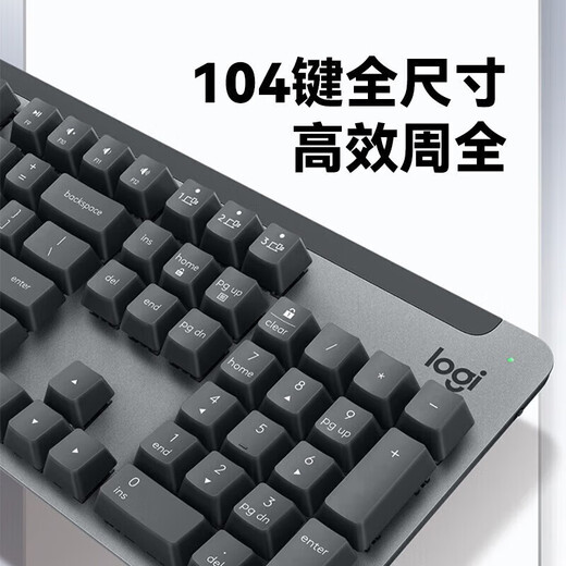 罗技（Logitech）K865机械键盘 无线键盘 104键全尺寸键盘 商务办公多设备长待机游戏电竞键盘（K845升级款） k865+M750L+大桌垫【黑色套装】