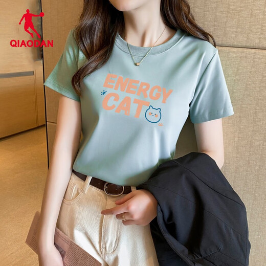 乔丹运动T恤短袖女士夏季新款宽松上衣服宽松大码休闲短袖半袖女装 1509R乔丹白 XL