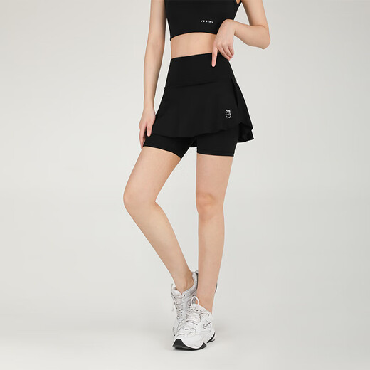 KEJIMITAO fake two-piece fitness pants for women, tight-fitting large size running sports culottes, badminton trousers, quick-drying yoga pants, shorts and culottes XL