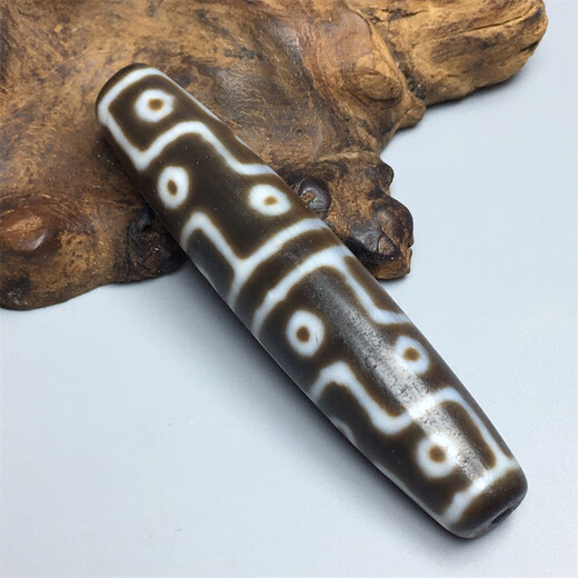 Jing Ruyu Jewelry Selection Tibetan Top Eighteen Eyes Horseshoe Pattern Old Dzi Beads for Men and Women Recommended Gifts