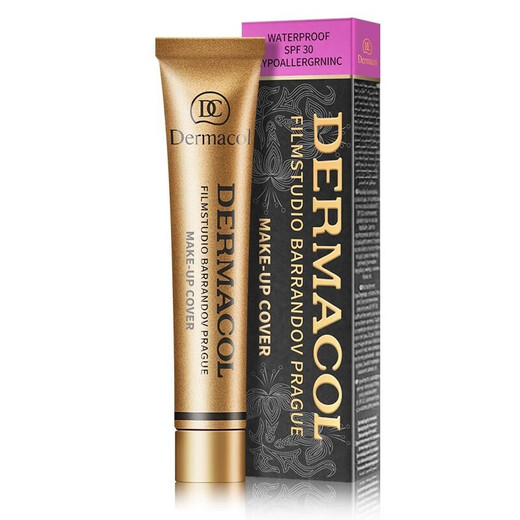 Dermacol small gold tube concealer to cover freckles and acne marks foundation imported from the Czech Republic 210# natural white