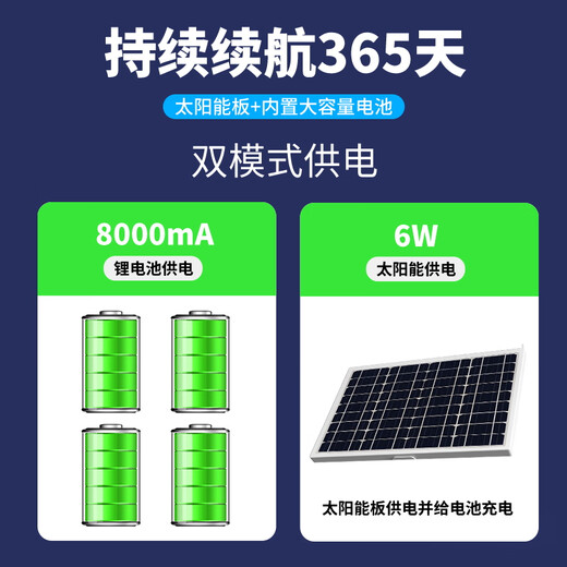 小霸王4g太阳能摄像头室外免插电无需连wifi终身免流量监控家用360度无死角带夜视全景手机远程户外追踪