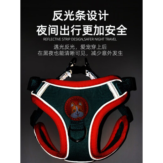 Tang Chong Dog Rope Dog Leash Small Dog Walking Rope Harness Bichon Teddy Pomeranian Puppy Chain Orange + 3m Automatic Retractable Rope M (Recommended Weight 7-13Jin Jin is equal to 0.5kg)