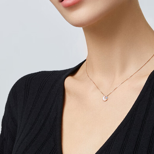 I Do New Year's gift, Starburst series 18K gold diamond necklace, girl's birthday, Valentine's Day gift for girlfriend and wife, gift to yourself, 18K gold/3 points/chain length 45cm