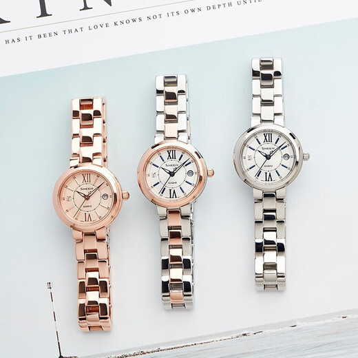 Casio (CASIO) watch women's sheen series sapphire mirror business fashion versatile guardian watch for women to give to girlfriend trendy watch SHE-4528D-7A sapphire mirror