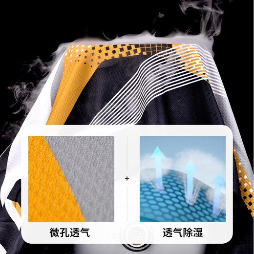 Yifan Seiko 2024 new fishing breathable quick-drying cool ice silk sunshade suit summer men's fishing suit black gold style M