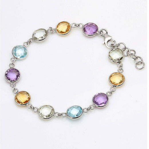 GEM STONE KING Bracelet for Women 25 Carat Colored Treasure 925 Silver New Fashion Couple Send Girlfriend Bracelet Chinese Valentine's Day Gift