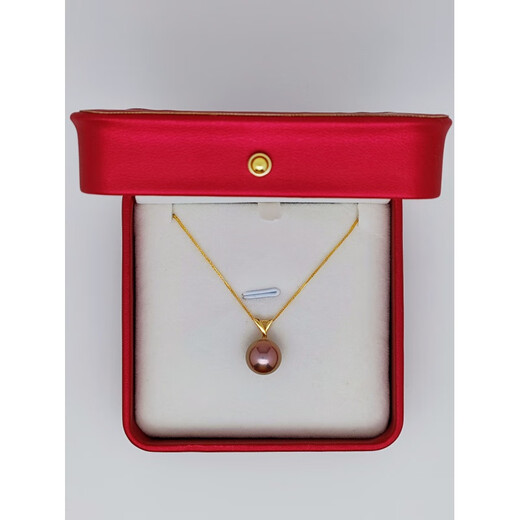 Xuan Song freshwater pearl necklace pendant single perfect round bright purple freshwater pearl simple purple V-shaped accessories 12-13mmx43cm