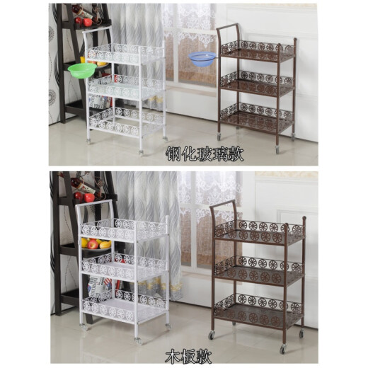 Meinianfu Beauty Salon Trolley Beauty Trolley Three-layer Beauty Salon Trolley Beauty Salon Trolley Cupping Tattoo Tools Transparent Stainless Steel Overall Not Assembled Official Standard x51x33x81cm