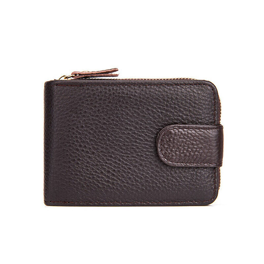 Postaton first-layer kraft card bag with multiple card slots, men's coin purse, accordion card bag, birthday gift for husband, boyfriend, dad