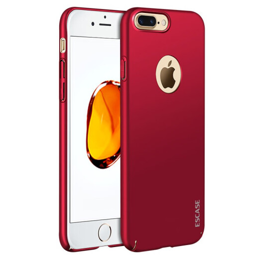 ESCASE iPhone7plus mobile phone case Apple protective cover all-inclusive anti-scratch and anti-fall hard shell matte process feel suitable for Apple 7plus red