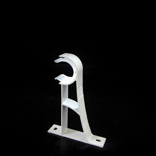 Xinfeiyu top-mounted side-mounted single-rod curtain rod Roman rod accessories bracket seat base shelf bracket rod bracket hook accessories standard milky white single bracket