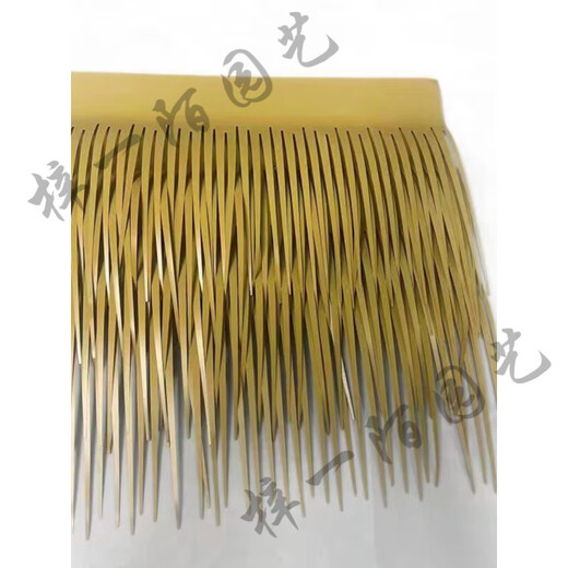 Aluminum alloy simulated thatch roof flame retardant fur grass fireproof aluminum straw aluminum alloy thatch tile aluminum thatch anti-corrosion soil yellow
