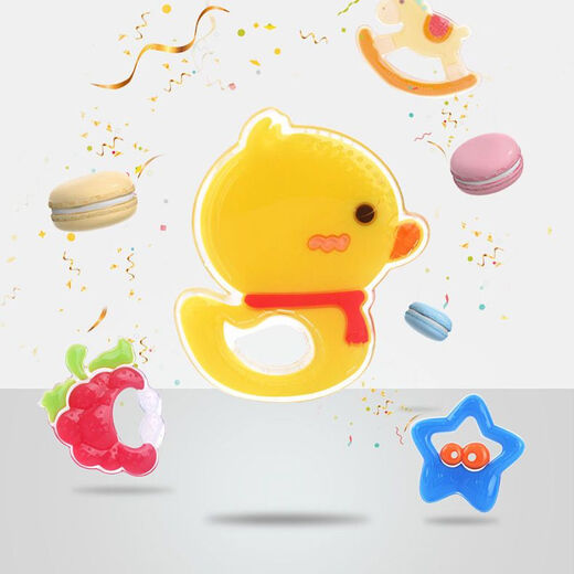 Zixi Baby Teething Glue, Mushroom Bites, Baby Teething Glue, Manhattan Hand Ball Toy, Silicone Boilable Liquid Silicone - Little Yellow Duck Individual Box